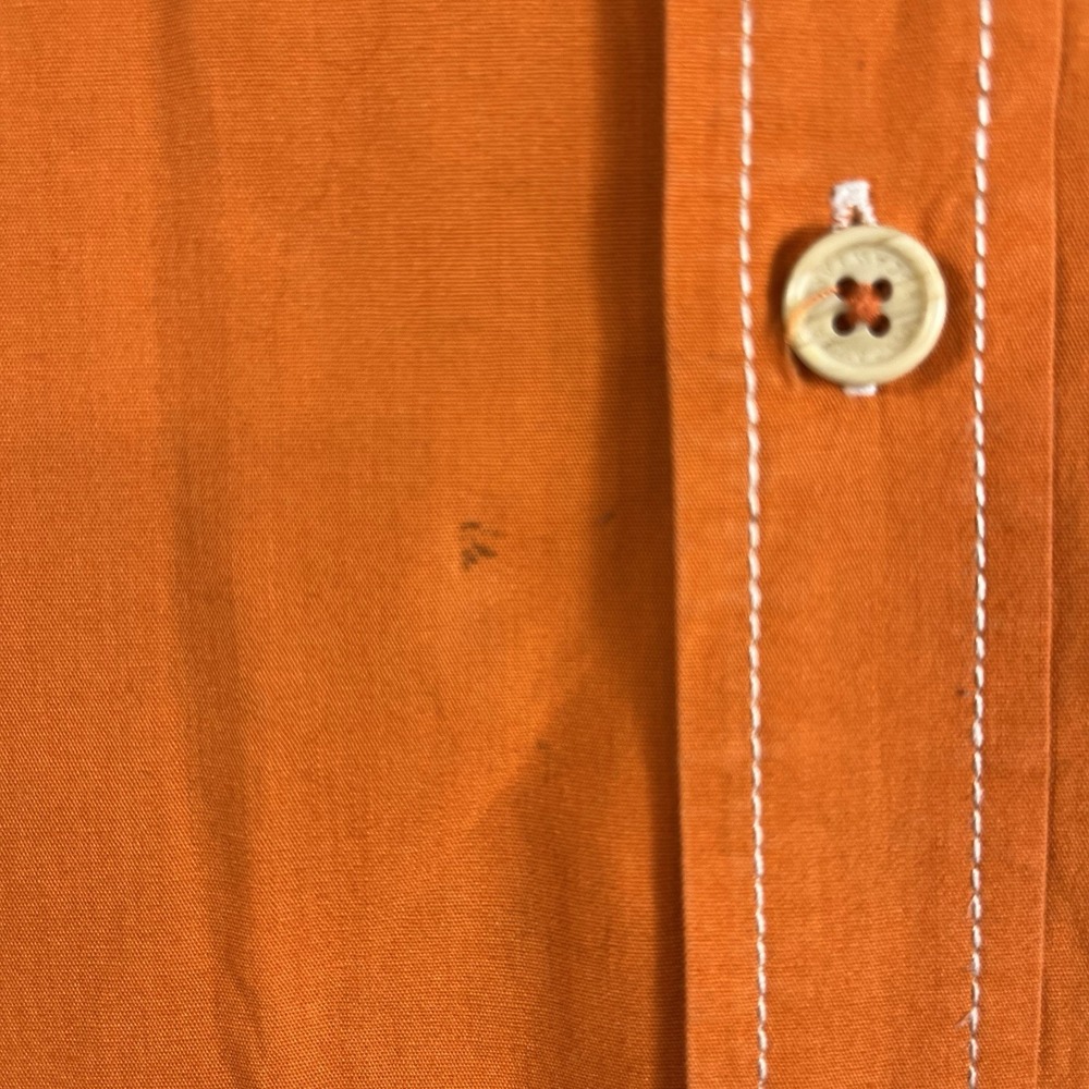 ROCAWEAR Classic Shirt Mens 3XL Orange Fresh 2 Death Brushed Poplin Y2K Lng Slv - Picture 4 of 10